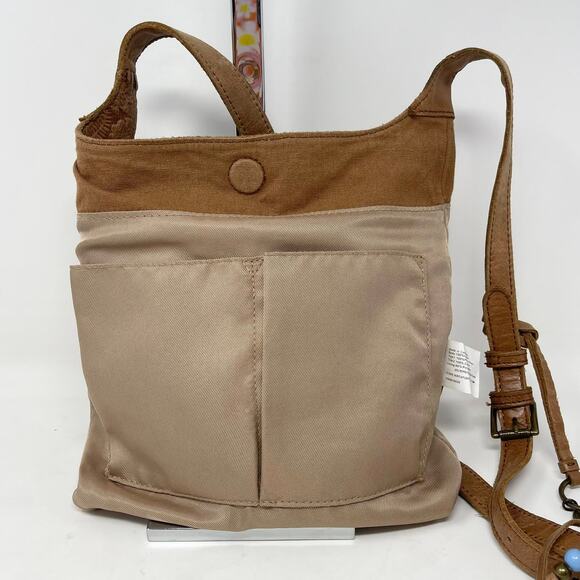 The Sak Huntley Leather Crossbody Tobacco Floral Embossed Beaded Tassel Fringe - Picture 13 of 13